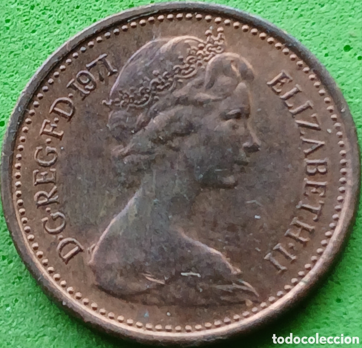 Monedas antiguas de Europa: Reino Unido &frac12; new penny 1971 km#914