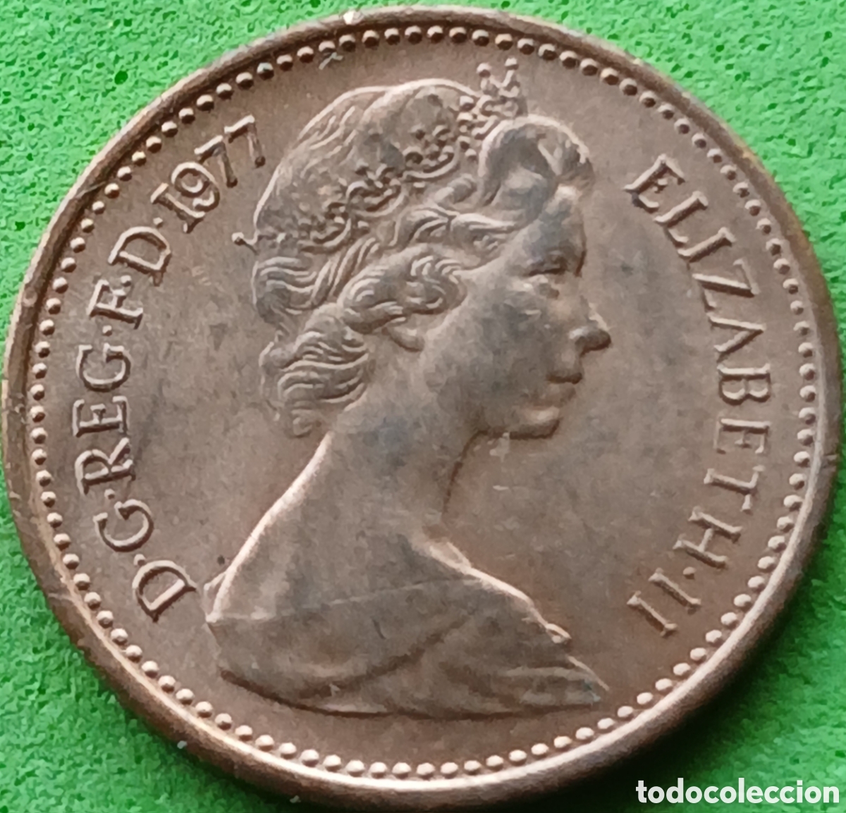 Monedas antiguas de Europa: Reino Unido &frac12; new penny 1977 km#914
