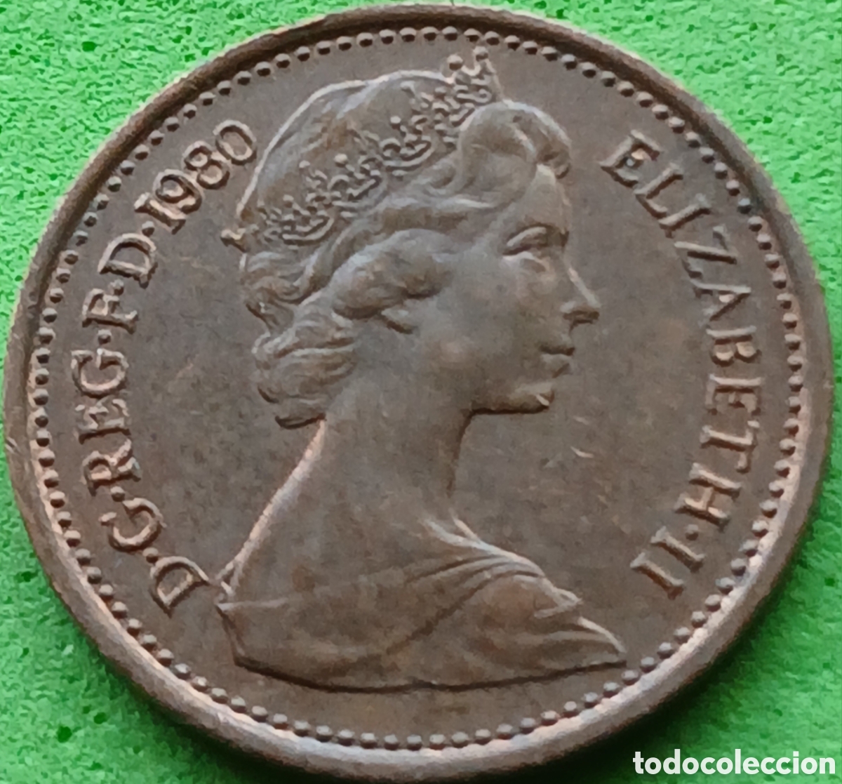 Monedas antiguas de Europa: Reino Unido &frac12; new penny 1980 km#914