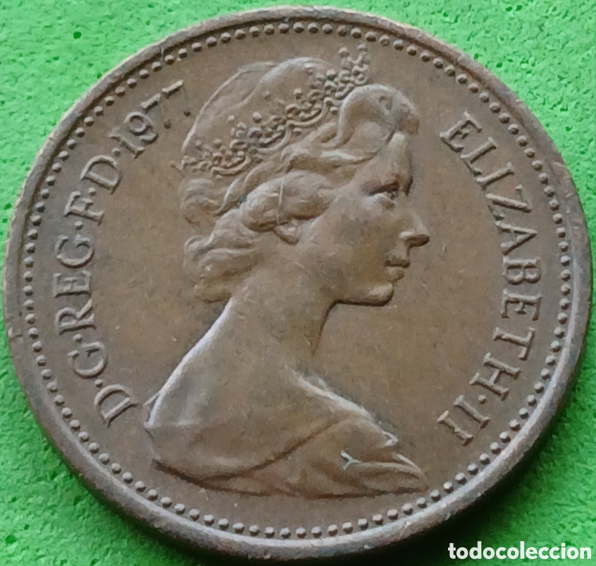 Monedas antiguas de Europa: Reino Unido one new penny 1977 km#915