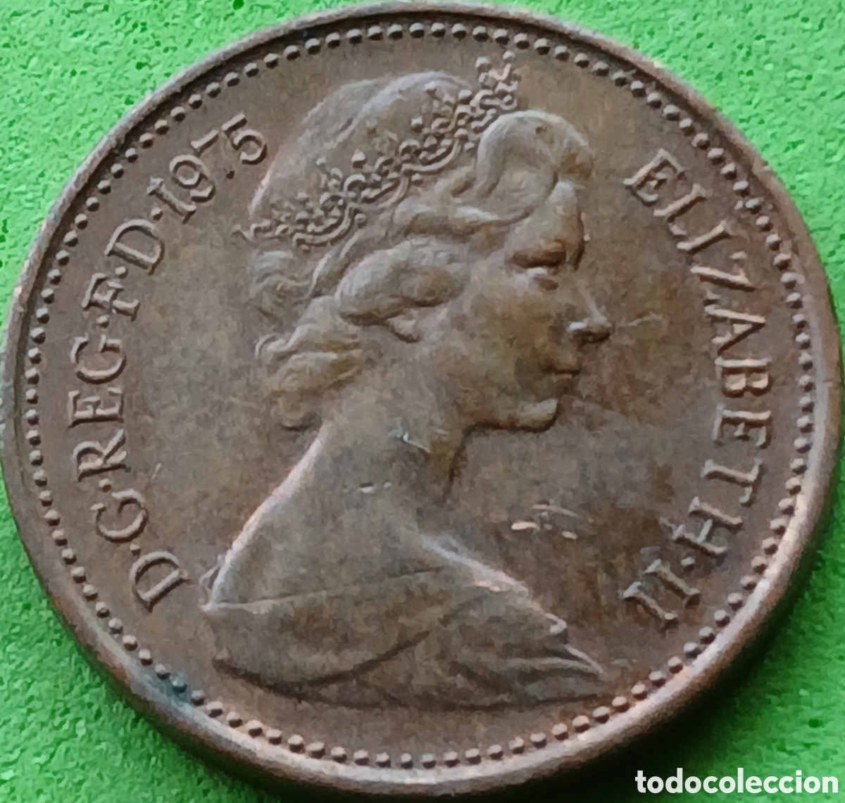 Monedas antiguas de Europa: Reino Unido one new penny 1975 km#915