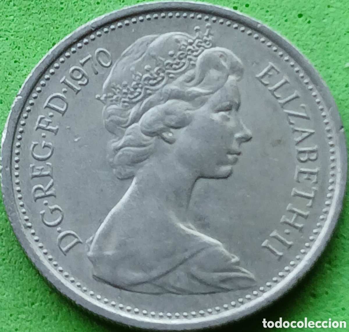 Monedas antiguas de Europa: Reino Unido 5 new pence 1970 km#911