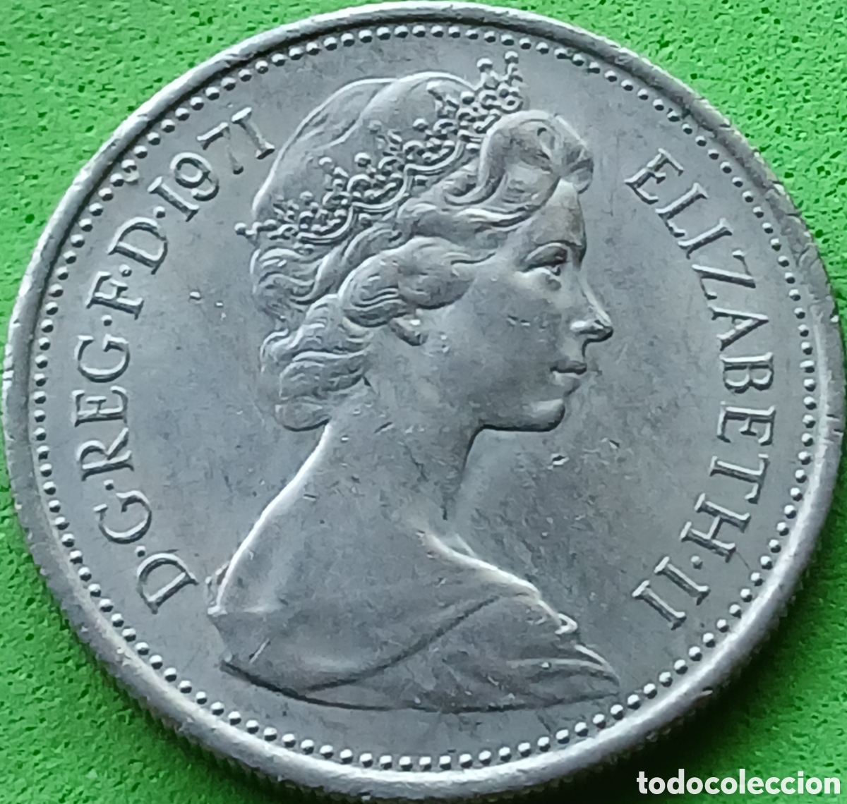 Monedas antiguas de Europa: Reino Unido 5 new pence 1971 km#911