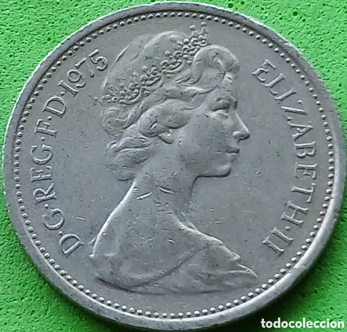 Monedas antiguas de Europa: Reino Unido 5 new pence 1975 km#911