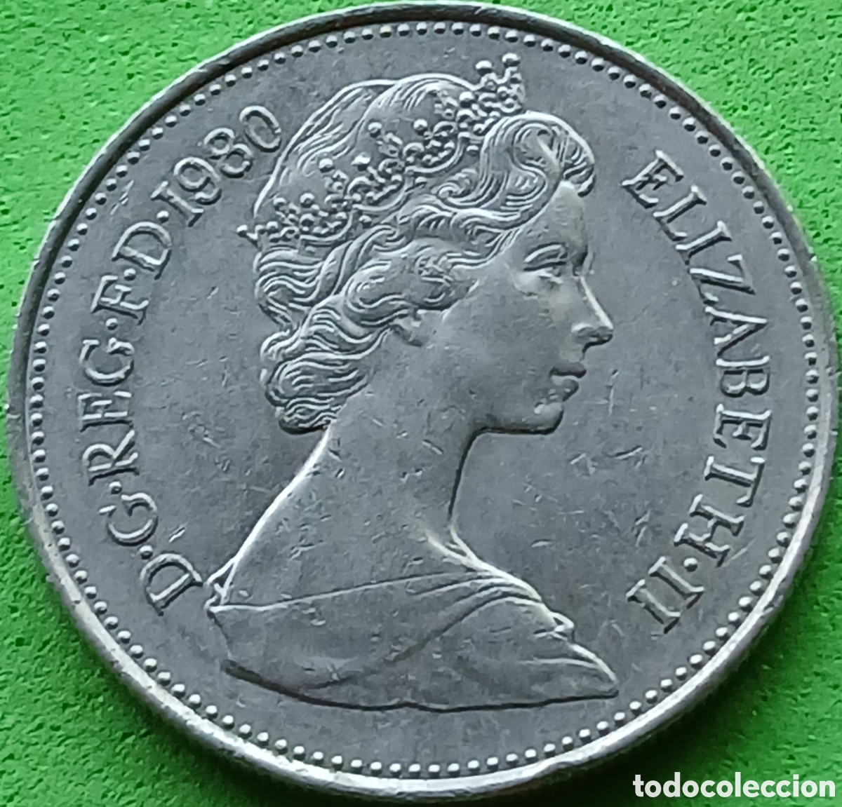Monedas antiguas de Europa: Reino Unido 5 new pence 1980 km#911