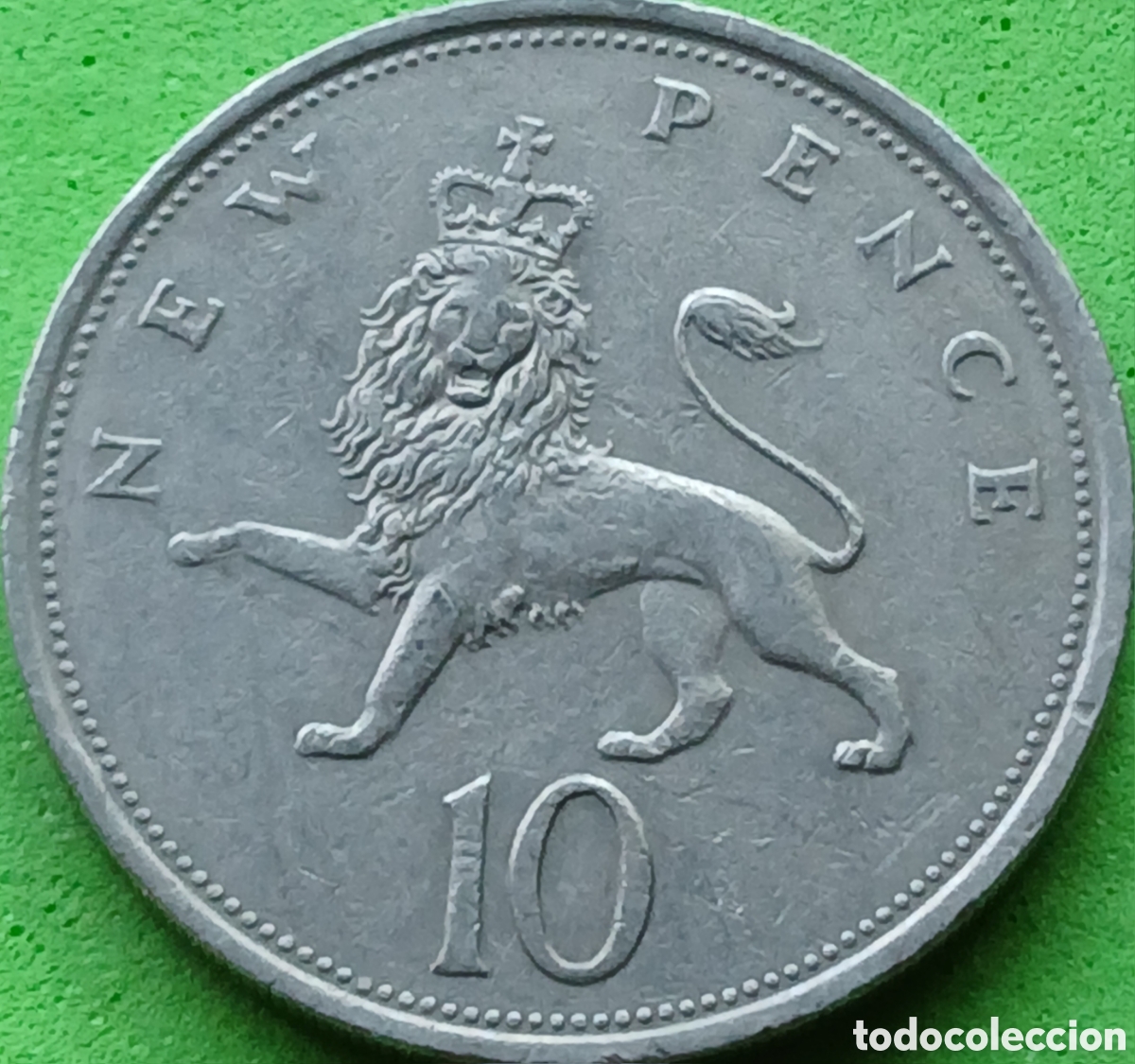 Monedas antiguas de Europa: Reino Unido 10 new pence 1973 km#912