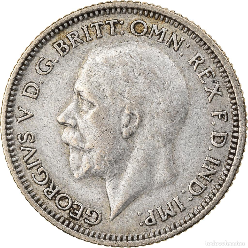 Monedas antiguas de Europa: [#884982] Moneda, Gran Breta&ntilde;a, George V, 6 Pence, 1928, MBC, Plata, KM:832