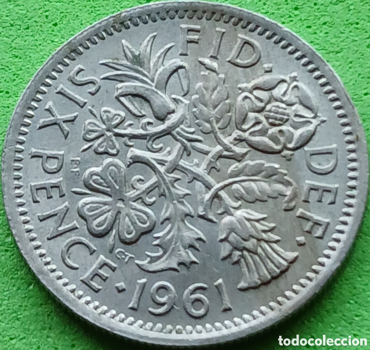 Monedas antiguas de Europa: Reino Unido six pence 1961 km#903