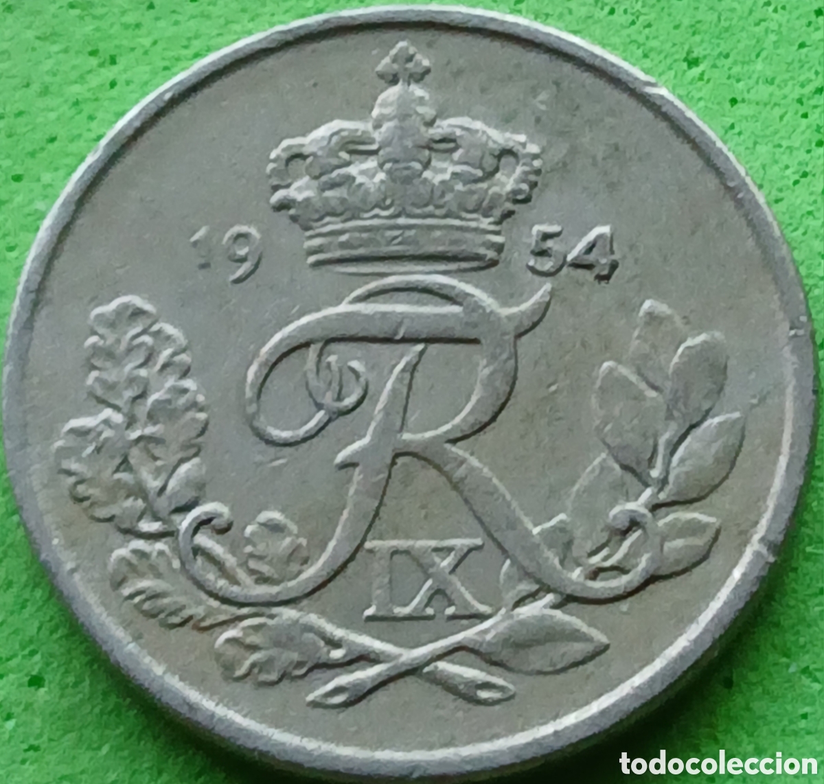 Monedas antiguas de Europa: Dinamarca 10 ore 1954 km#841