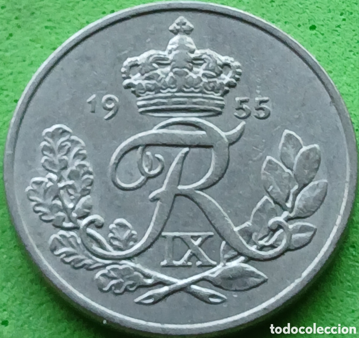 Monedas antiguas de Europa: Dinamarca 10 ore 1955 km#841