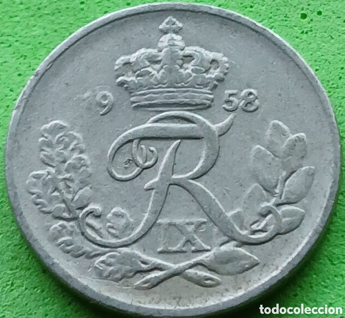 Monedas antiguas de Europa: Dinamarca 10 ore 1958 km#841