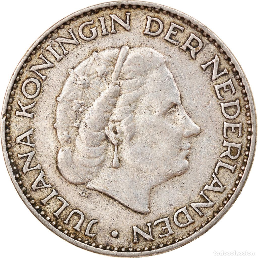 Monedas antiguas de Europa: [#918964] Moneda, Pa&iacute;ses Bajos, Juliana, Gulden, 1958, MBC, Plata, KM:184