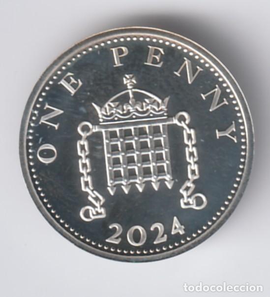 Monedas antiguas de Europa: Inglaterra cartera oficial 1 penny 2024 Plata