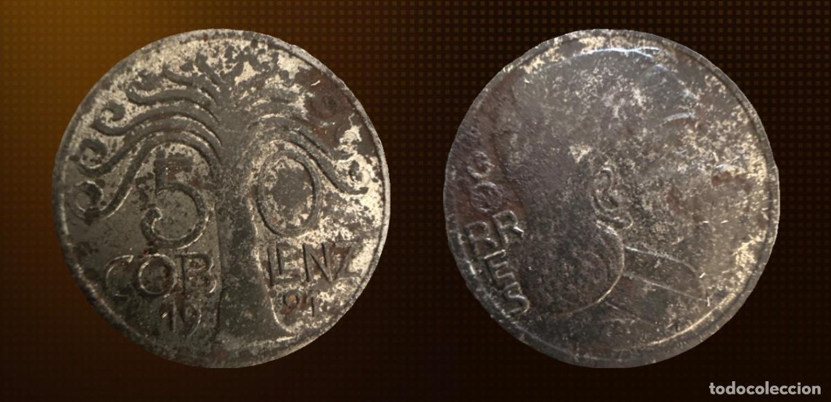 Monedas antiguas de Europa: ALEMANIA 1921 ★ 50 PFENNIG COBLENZ ★ NOTGELD ORIGINAL ★ +100 A&Ntilde;OS HISTORIA