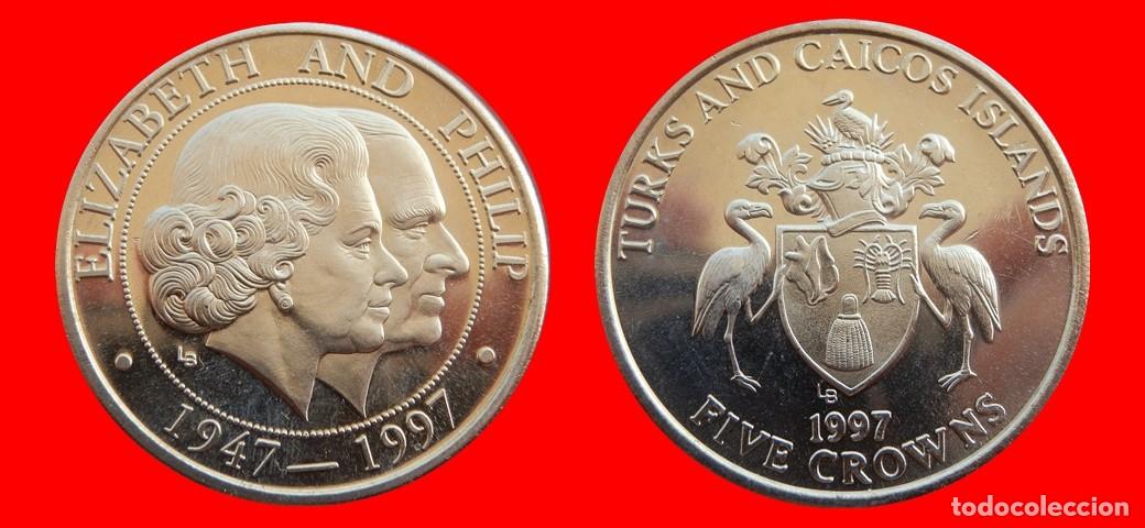 Monedas antiguas de Europa: 5 CORONAS 1997 SIN CIRCULAR ISLAS TURCAS Y CAICOS-9432SC