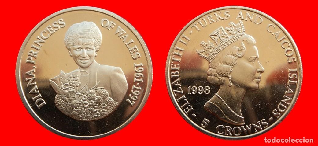 Monedas antiguas de Europa: 5 CORONAS 1998 SIN CIRCULAR ISLAS TURCAS Y CAICOS-9433SC