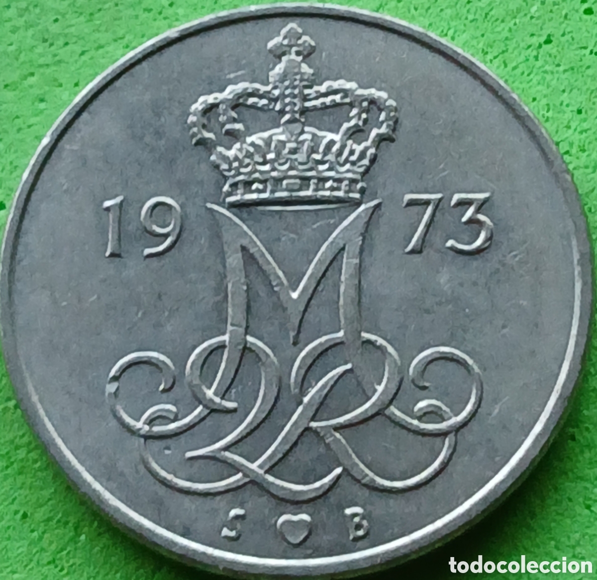 Monedas antiguas de Europa: Dinamarca 10 ore 1973 km#860