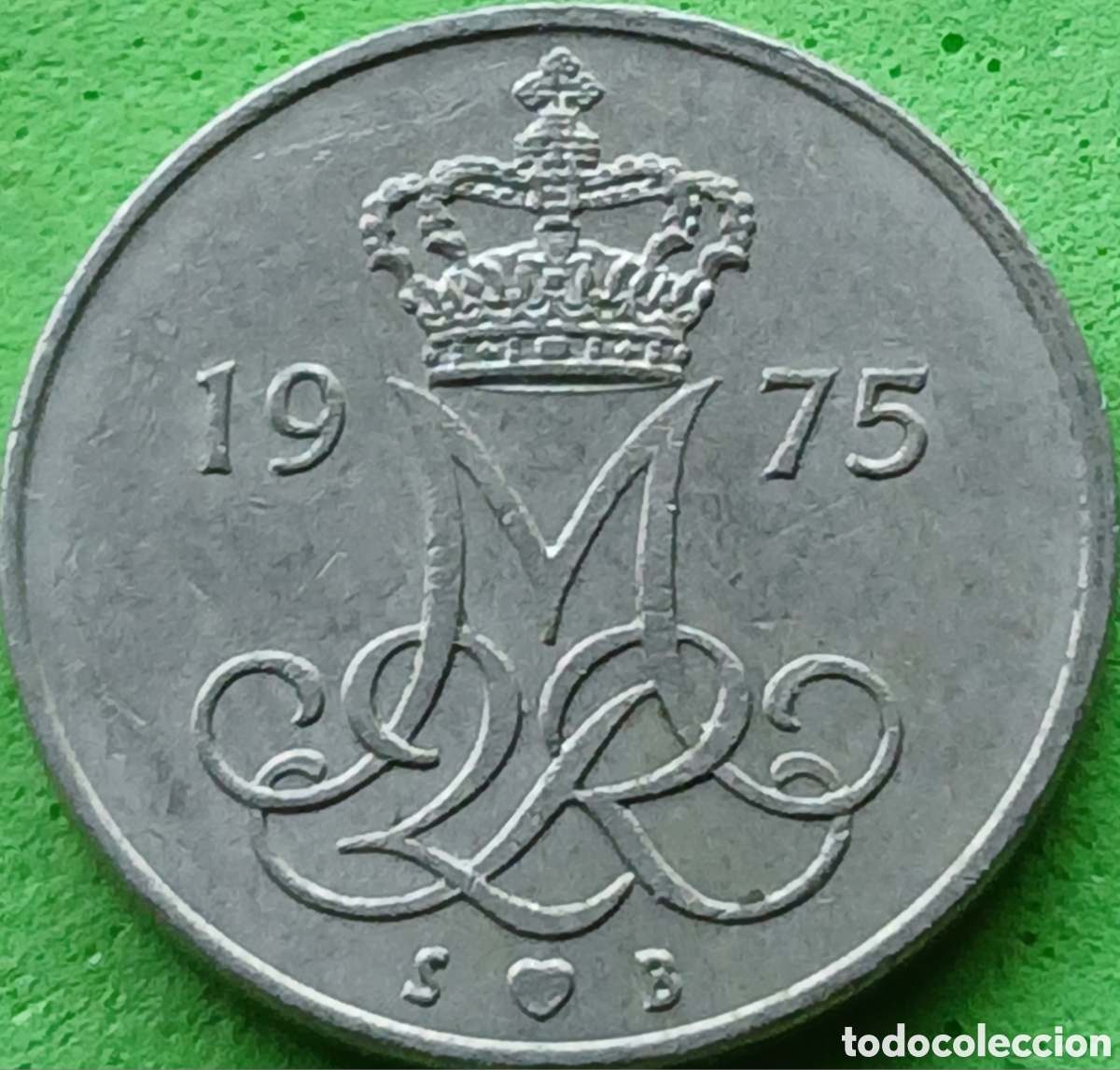 Monedas antiguas de Europa: Dinamarca 10 ore 1975 km#860