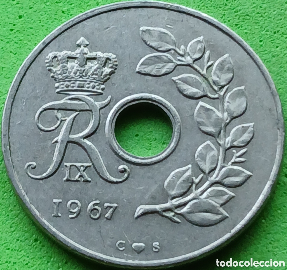 Monedas antiguas de Europa: Dinamarca 25 ore 1967 km#855