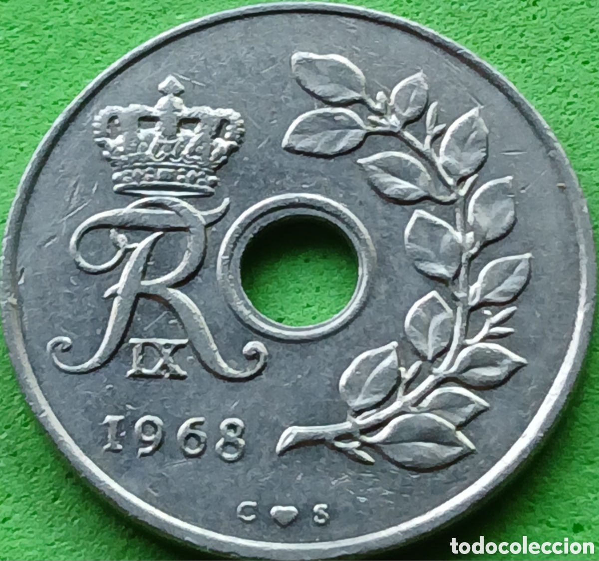 Monedas antiguas de Europa: Dinamarca 25 ore 1968 km#855