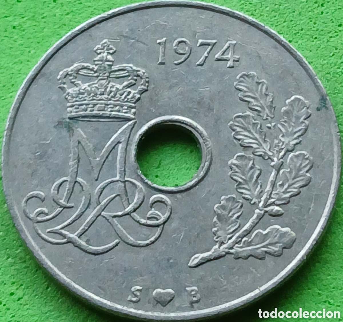 Monedas antiguas de Europa: Dinamarca 25 ore 1974 km#861