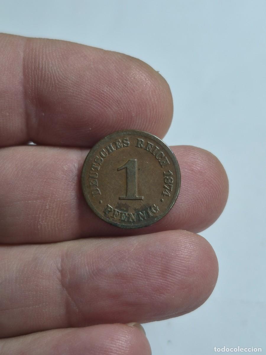 Monedas antiguas de Europa: NT/ ALEMANIA 1 PFENNIG 1874 CECA C ESCASA (M1549)
