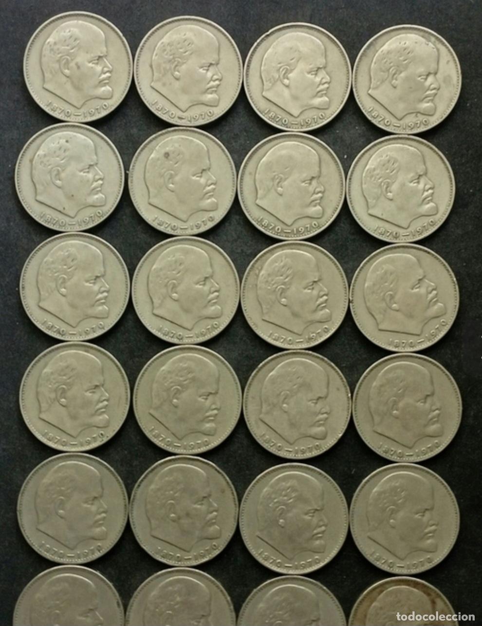Monedas antiguas de Europa: Conjunto de 24 monedas de 24 rublos de la URSS, conmemorativas del a&ntilde;o 1970.