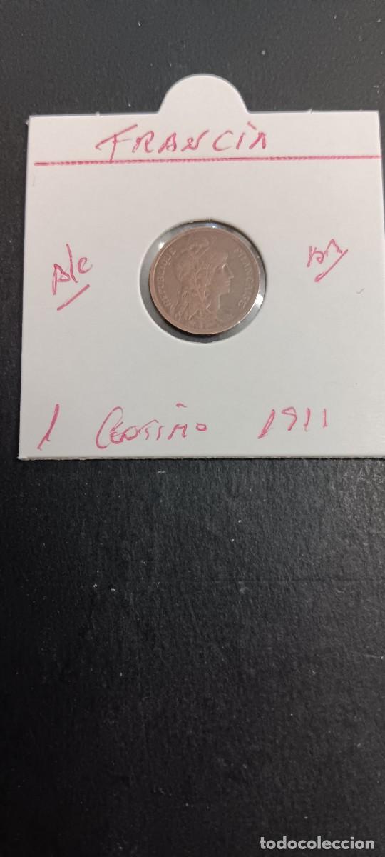 Monedas antiguas de Europa: FRANCIA 1 CENTIMO 1911 BC KM=840(BRONCE)