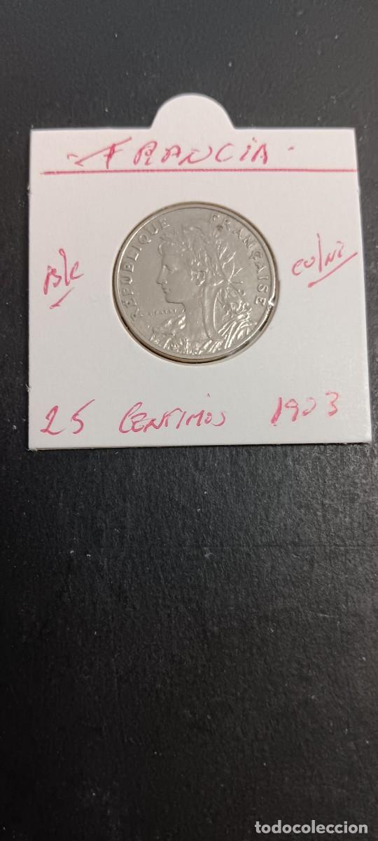 Monedas antiguas de Europa: FRANCIA 25 CENTIMOS 1903 BC KM=855 (CUPRONIQUEL)