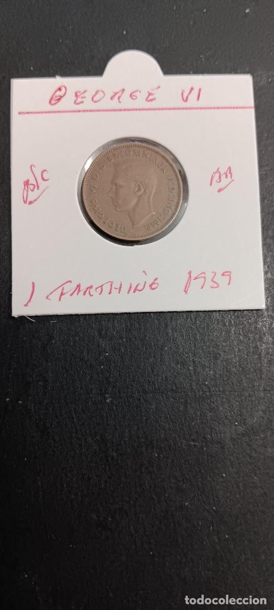 Monedas antiguas de Europa: GRAN BRETA&Ntilde;A 1 FARTHING 1939 BC KM=843 (BRONCE) GEORGE VI