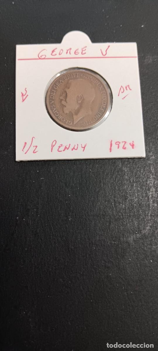 Monedas antiguas de Europa: GRAN BRETA&Ntilde;A 1/2 PENNY 1921 KM=809 (BRONCE) GEORGE V