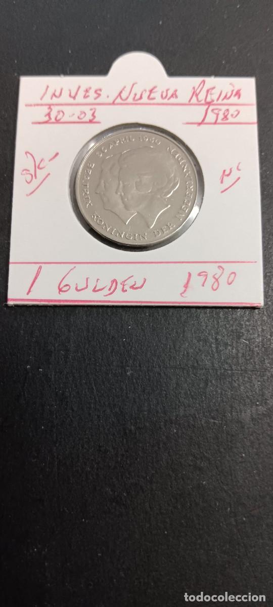 Monedas antiguas de Europa: HOLANDA 1 GULDEN 1980 EBC KM=200 (NIQUEL) 30-03-1980 INVEST. NUEVA REINA