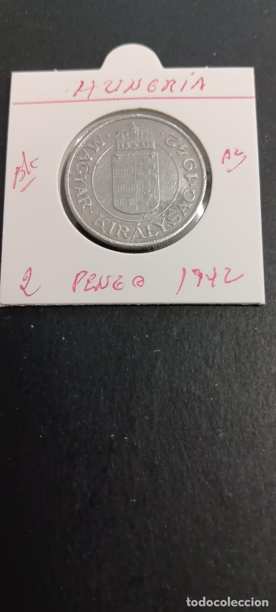 Monedas antiguas de Europa: HUNGRIA 2 PENGO 1942 BC KM=522.1 (ALUMINIO)