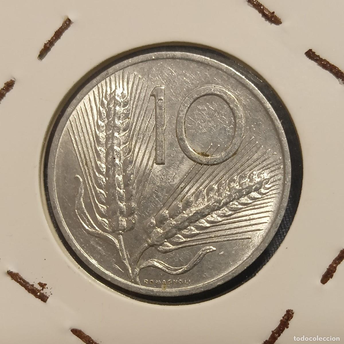Monedas antiguas de Europa: Italia, 10 centavos 1954
