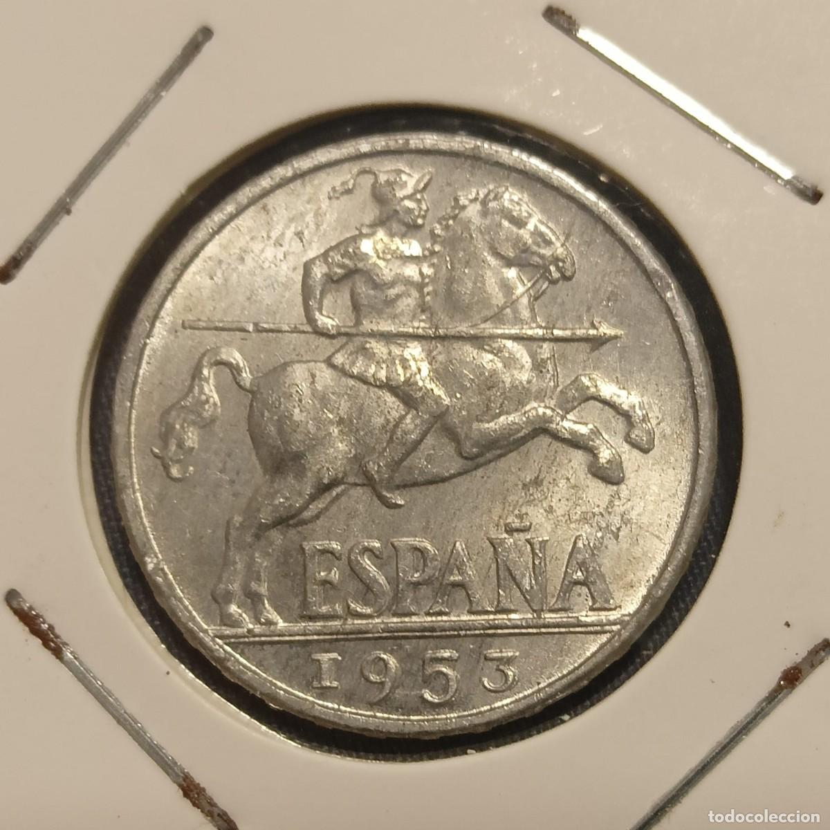Monedas antiguas de Europa: Espa&ntilde;a, 10 Centavos 1953