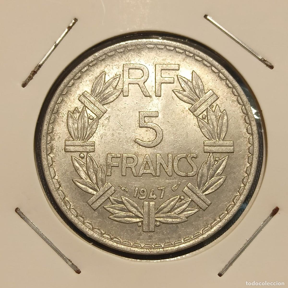 Monedas antiguas de Europa: Francia, 5 Francos 1947 (Clouse 9)