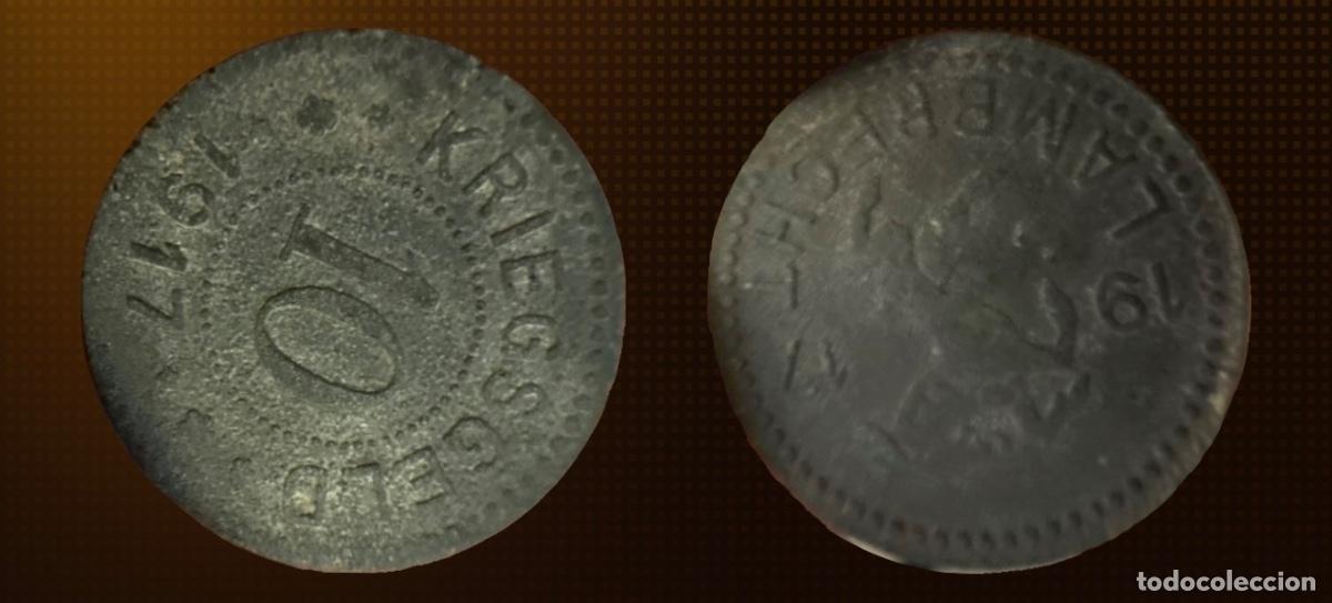 Monedas antiguas de Europa: MONEDA ALEMANA DE GUERRA 1917 &mdash; 10 PFENNIG KRIEGSGELD