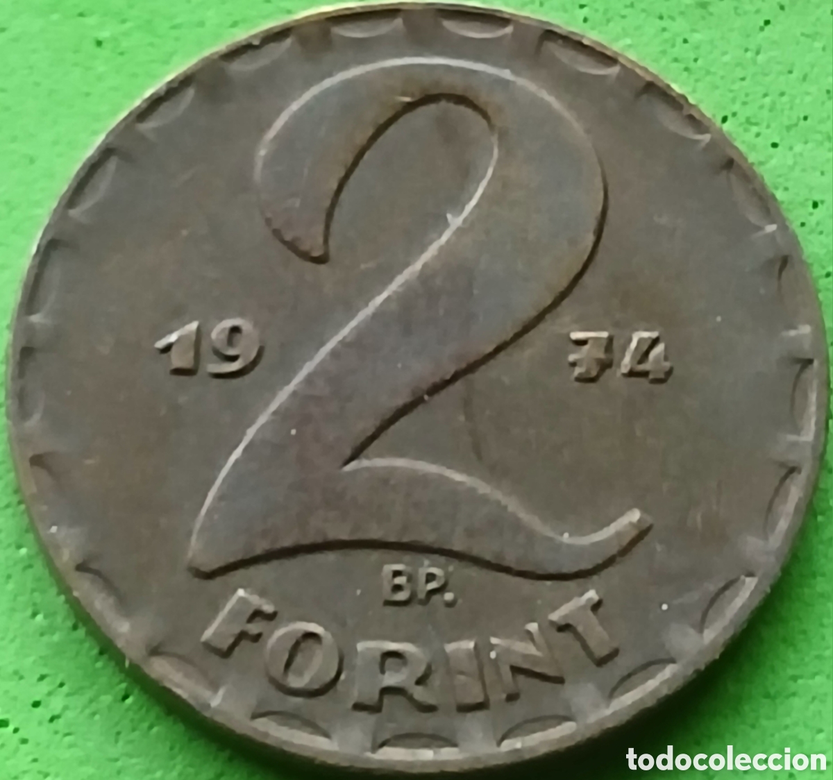 Monedas antiguas de Europa: Hungr&iacute;a 2 forint 1974 km#591