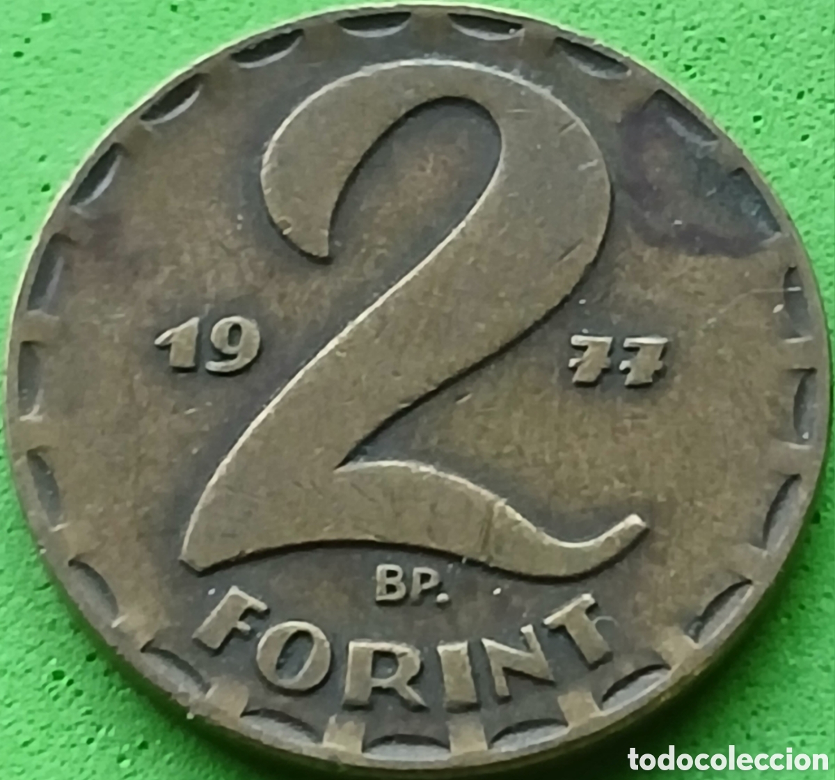 Monedas antiguas de Europa: Hungr&iacute;a 2 forint 1977 km#591