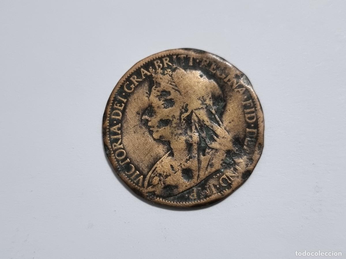 Monete antiche di Europa: Lote L.03 Moneda 1 Penique Gran Breta&ntilde;a Inglaterra 1901 Coleccionista Subasta