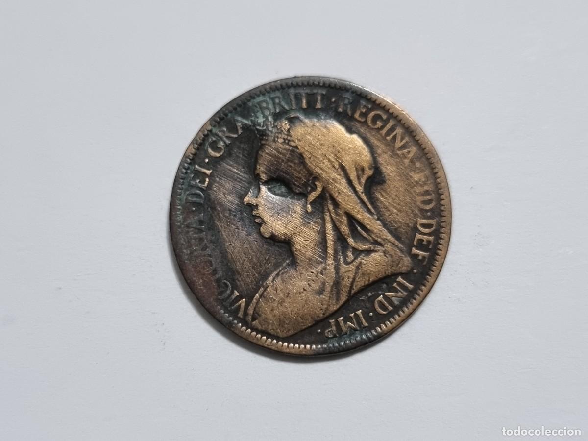 Monete antiche di Europa: Lote L04 Moneda Medio Penique Gran Breta&ntilde;a Inglaterra 1898 Coleccionista Subasta