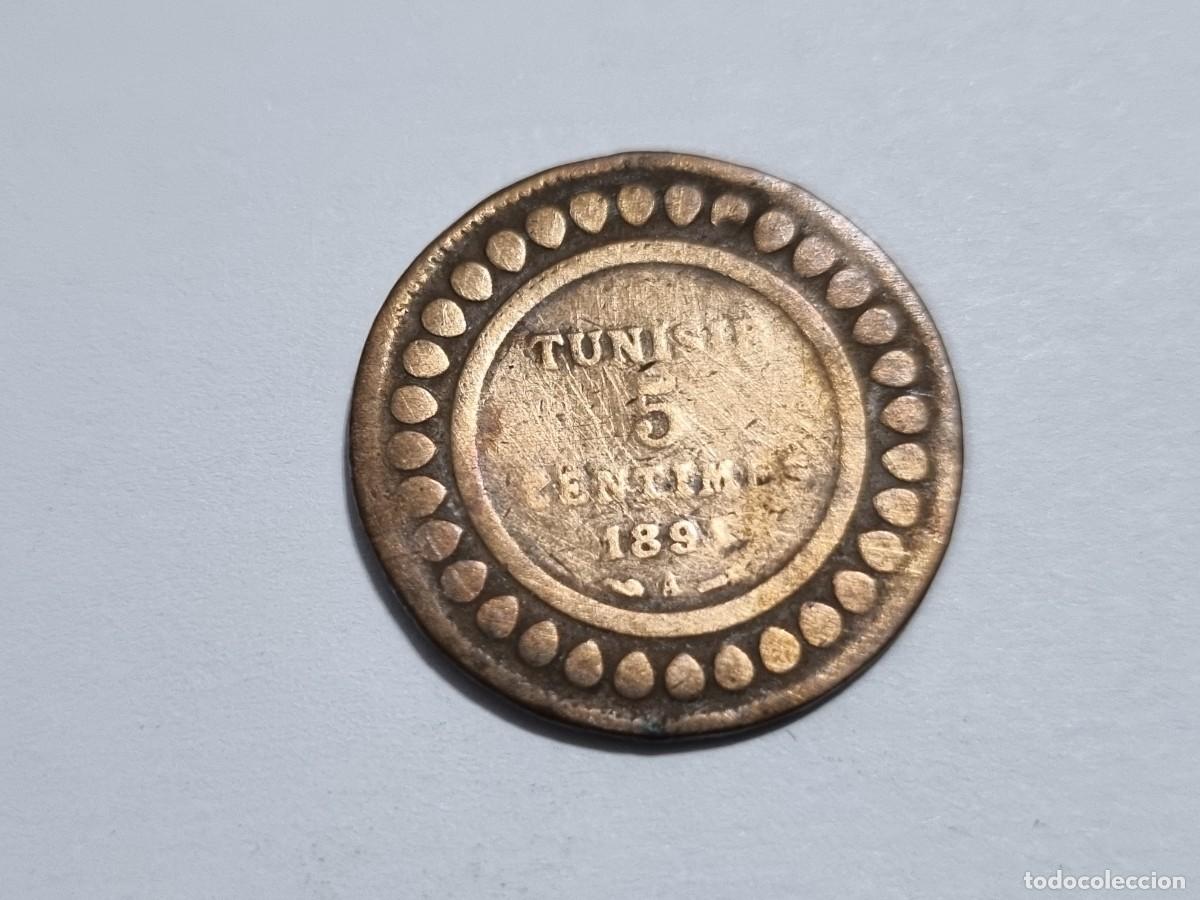 Monete antiche di Europa: Lote L.05 Antigua Moneda Tunez Tunisie 5 Centimos 1891 Coleccionista Subasta