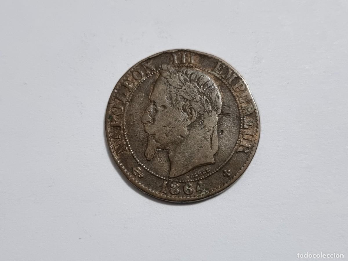 Old Coins of Europe: Lote L14 Moneda Doble Anverso 1864 1862 Francia Napoleon Coleccionista Subasta