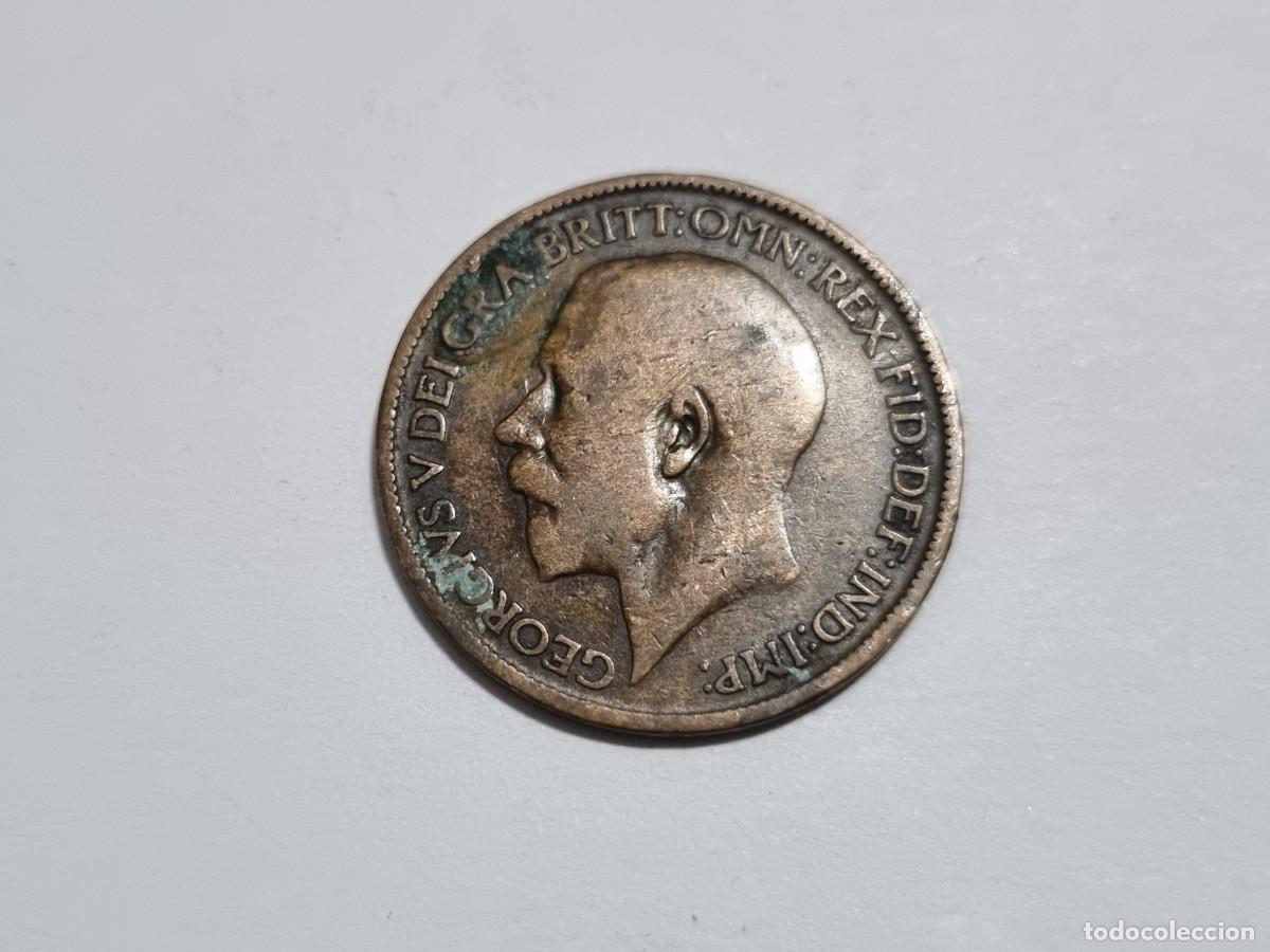 Old Coins of Europe: Lote L.16 Moneda UK Gran Breta&ntilde;a Medio 1/2 Penique 1916 Coleccionista Subasta