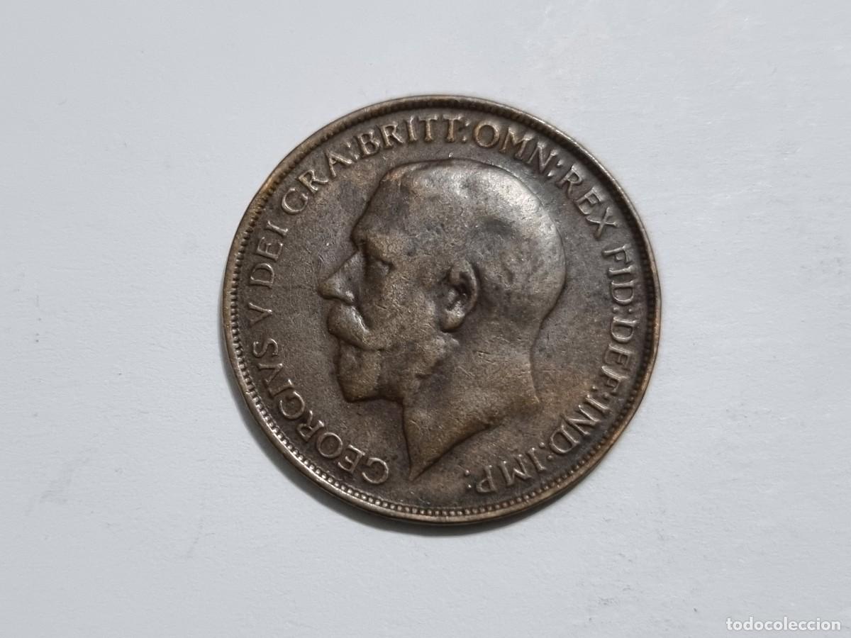 Old Coins of Europe: Lote L.23 Moneda Gran Breta&ntilde;a UK Un 1 Penique 1913 Coleccionista Subasta