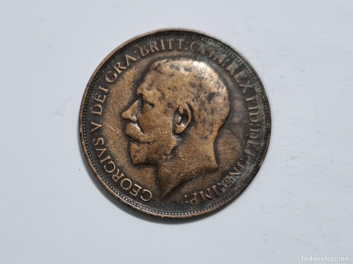 Old Coins of Europe: Lote L.24 Moneda Gran Breta&ntilde;a UK Un 1 Penique 1913 Coleccionista Subasta