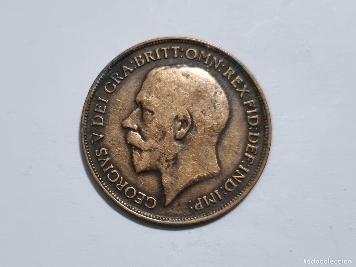Old Coins of Europe: Lote L.25 Moneda Gran Breta&ntilde;a UK Un 1 Penique 1916 Coleccionista Subasta