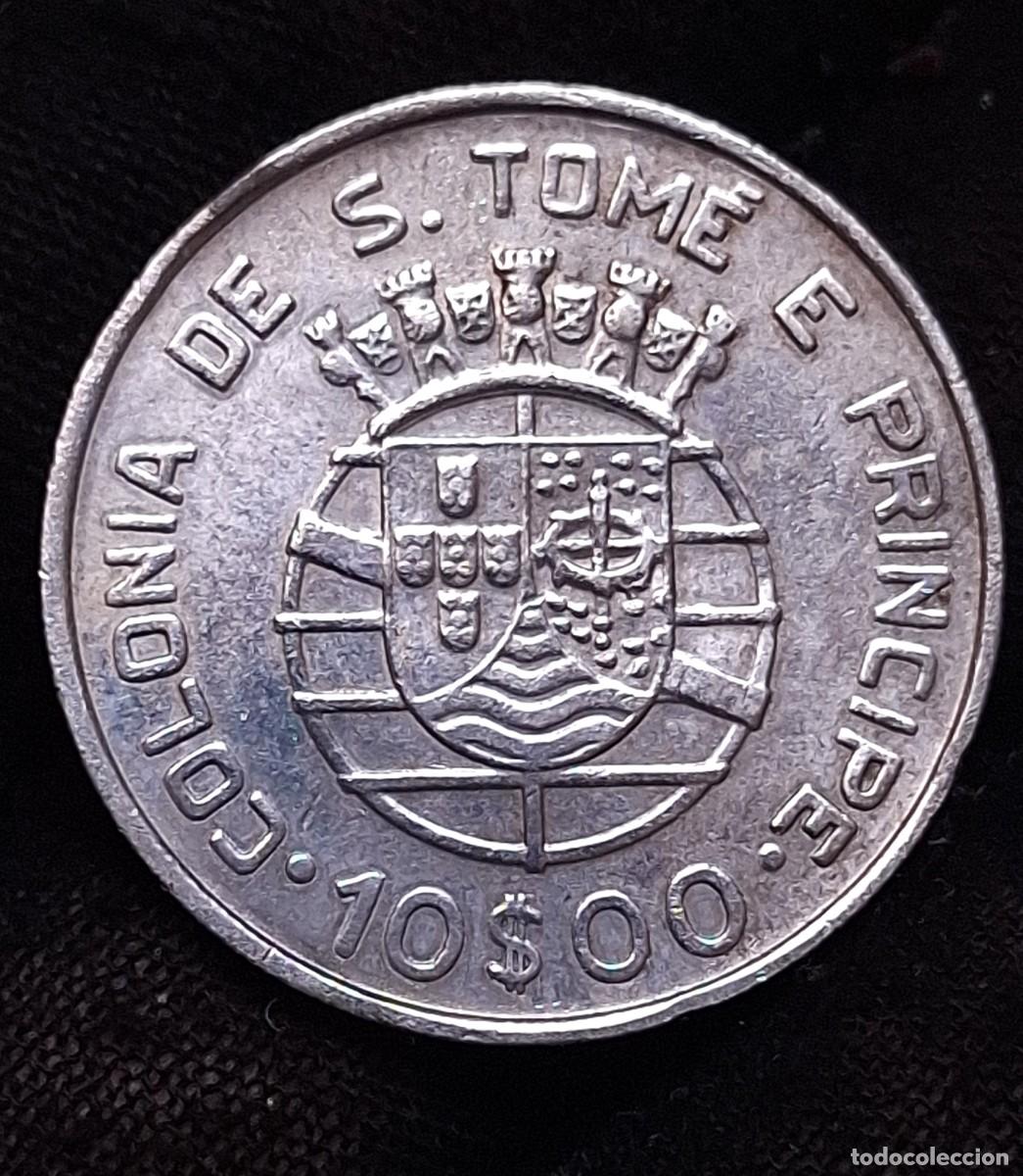 Old Coins of Europe: Portugal- S&atilde;o Tom&eacute; e Principe- 10 Escudos 1939 PLATA