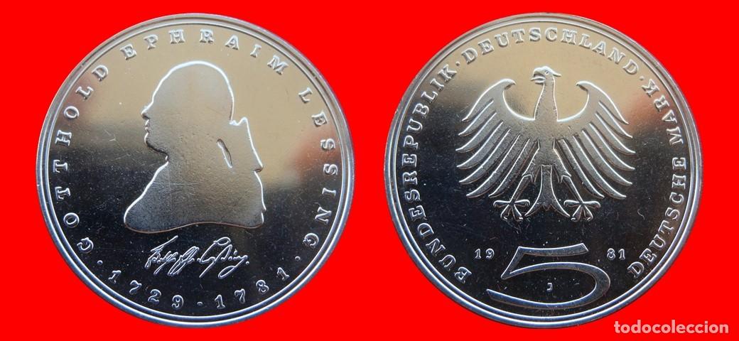 Monedas antiguas de Europa: 5 MARCOS 1981-J SIN CIRCULAR BRD ALEMANIA-9448SC