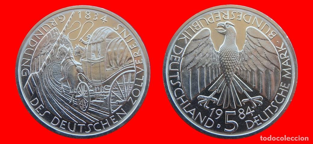 Monedas antiguas de Europa: 5 MARCOS 1984-D SIN CIRCULAR BRD ALEMANIA-9451SC